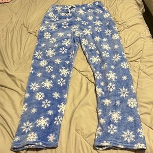 WOMEN Blue Snowflake Pajama Pants